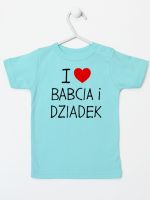 i love babcia i dziadek koszulka z krótkim rękawem kolor miętowy 109
