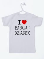 i love babcia i dziadek koszulka z krótkim rękawem kolor szary 109