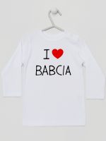 i love babcia koszulka z długim rękawem kolor biały 107