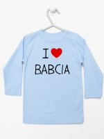 i love babcia koszulka z długim rękawem kolor błękitny 107