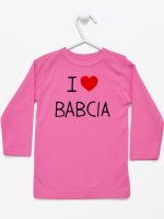 i love babcia koszulka z długim rękawem kolor ciemny różowy 107