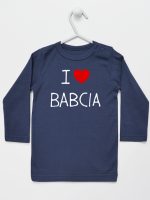 i love babcia koszulka z długim rękawem kolor granatowy 107