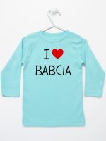 i love babcia koszulka z długim rękawem kolor miętowy 107