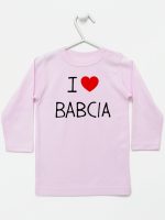 i love babcia koszulka z długim rękawem kolor różowy 107