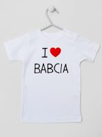 i love babcia koszulka z krótkim rękawem kolor biały 107
