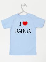 i love babcia koszulka z krótkim rękawem kolor błękitny 107