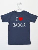 i love babcia koszulka z krótkim rękawem kolor granatowy 107