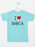 i love babcia koszulka z krótkim rękawem kolor miętowy 107