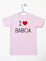 i love babcia koszulka z krótkim rękawem kolor różowy 107