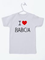 i love babcia koszulka z krótkim rękawem kolor szary 107