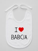 i love babcia śliniak niemowlęcy kolor biały 107