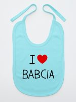 i love babcia śliniak niemowlęcy kolor miętowy 107