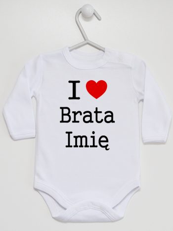 i love brata z imieniem body z długim rękawem kolor biały 168