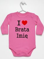 i love brata z imieniem body z długim rękawem kolor ciemny różowy 168 i love brata z imieniem body z długim rękawem kolor ciemny różowy 168