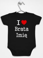i love brata z imieniem body z krótkim rękawem kolor czarny 168 i love brata z imieniem body z krótkim rękawem kolor czarny 168