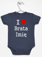 i love brata z imieniem body z krótkim rękawem kolor granatowy 168 i love brata z imieniem body z krótkim rękawem kolor granatowy 168