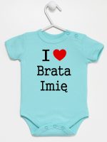 i love brata z imieniem body z krótkim rękawem kolor miętowy 168 i love brata z imieniem body z krótkim rękawem kolor miętowy 168