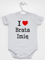 i love brata z imieniem body z krótkim rękawem kolor szary 168 i love brata z imieniem body z krótkim rękawem kolor szary 168