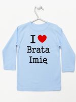 i love brata z imieniem koszulka z długim rękawem kolor błękitny 168