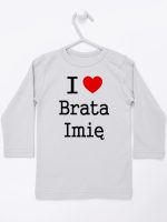 i love brata z imieniem koszulka z długim rękawem kolor szary 168