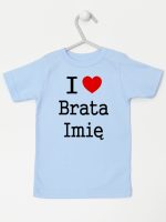 i love brata z imieniem koszulka z krótkim rękawem kolor błękitny 168