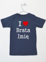i love brata z imieniem koszulka z krótkim rękawem kolor granatowy 168