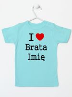 i love brata z imieniem koszulka z krótkim rękawem kolor miętowy 168