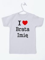 i love brata z imieniem koszulka z krótkim rękawem kolor szary 168