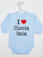 i love ciocię z imieniem body z długim rękawem kolor błękitny 167 i love ciocię z imieniem body z długim rękawem kolor błękitny 167