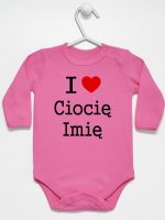 i love ciocię z imieniem body z długim rękawem kolor ciemny różowy 167 i love ciocię z imieniem body z długim rękawem kolor ciemny różowy 167