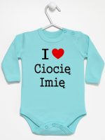 i love ciocię z imieniem body z długim rękawem kolor miętowy 167 i love ciocię z imieniem body z długim rękawem kolor miętowy 167