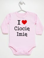 i love ciocię z imieniem body z długim rękawem kolor różowy 167 i love ciocię z imieniem body z długim rękawem kolor różowy 167