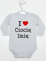i love ciocię z imieniem body z długim rękawem kolor szary 167 i love ciocię z imieniem body z długim rękawem kolor szary 167