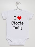i love ciocię z imieniem body z krótkim rękawem kolor biały 167 i love ciocię z imieniem body z krótkim rękawem kolor biały 167