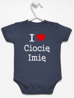 i love ciocię z imieniem body z krótkim rękawem kolor granatowy 167 i love ciocię z imieniem body z krótkim rękawem kolor granatowy 167
