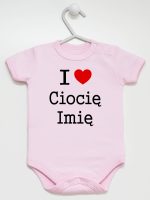 i love ciocię z imieniem body z krótkim rękawem kolor różowy 167 i love ciocię z imieniem body z krótkim rękawem kolor różowy 167