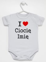 i love ciocię z imieniem body z krótkim rękawem kolor szary 167 i love ciocię z imieniem body z krótkim rękawem kolor szary 167