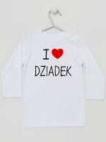 i love dziadek koszulka z długim rękawem kolor biały 108
