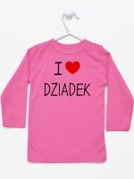 i love dziadek koszulka z długim rękawem kolor ciemny różowy 108