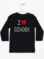 i love dziadek koszulka z długim rękawem kolor czarny 108