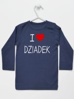 i love dziadek koszulka z długim rękawem kolor granatowy 108