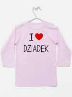 i love dziadek koszulka z długim rękawem kolor różowy 108