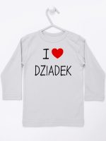 i love dziadek koszulka z długim rękawem kolor szary 108