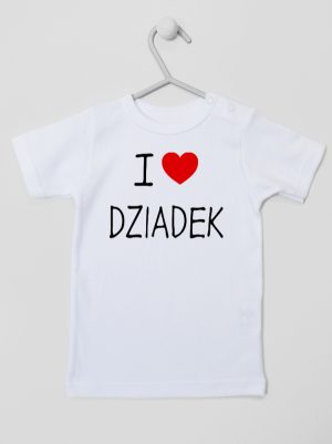 i love dziadek koszulka z krótkim rękawem kolor biały 108