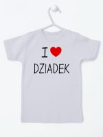 i love dziadek koszulka z krótkim rękawem kolor szary 108