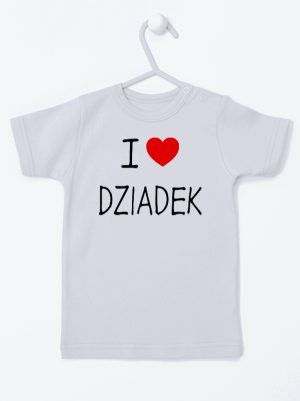 i love dziadek koszulka z krótkim rękawem kolor szary 108