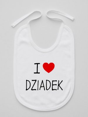 i love dziadek śliniak niemowlęcy kolor biały 108