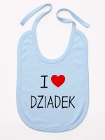 i love dziadek śliniak niemowlęcy kolor błękitny 108