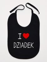 i love dziadek śliniak niemowlęcy kolor czarny 108