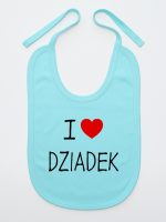 i love dziadek śliniak niemowlęcy kolor miętowy 108